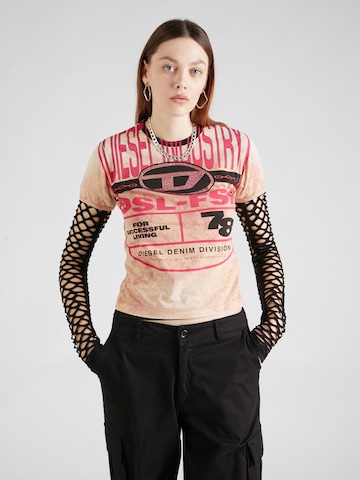 DIESEL T-shirt 'UNCUTIE' i rosa: framsida