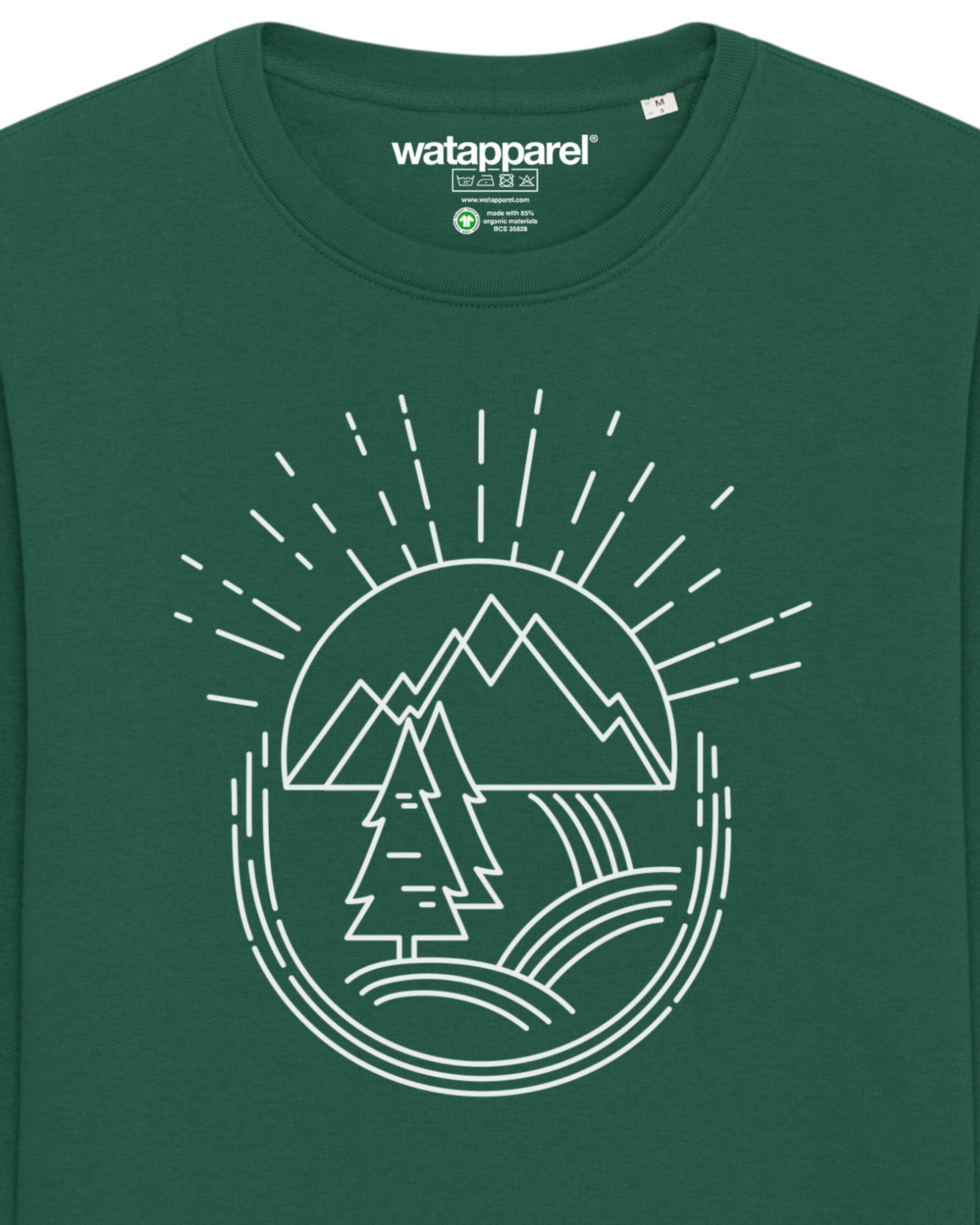 Felpa 'Natur ist schön' di Watapparel in verde