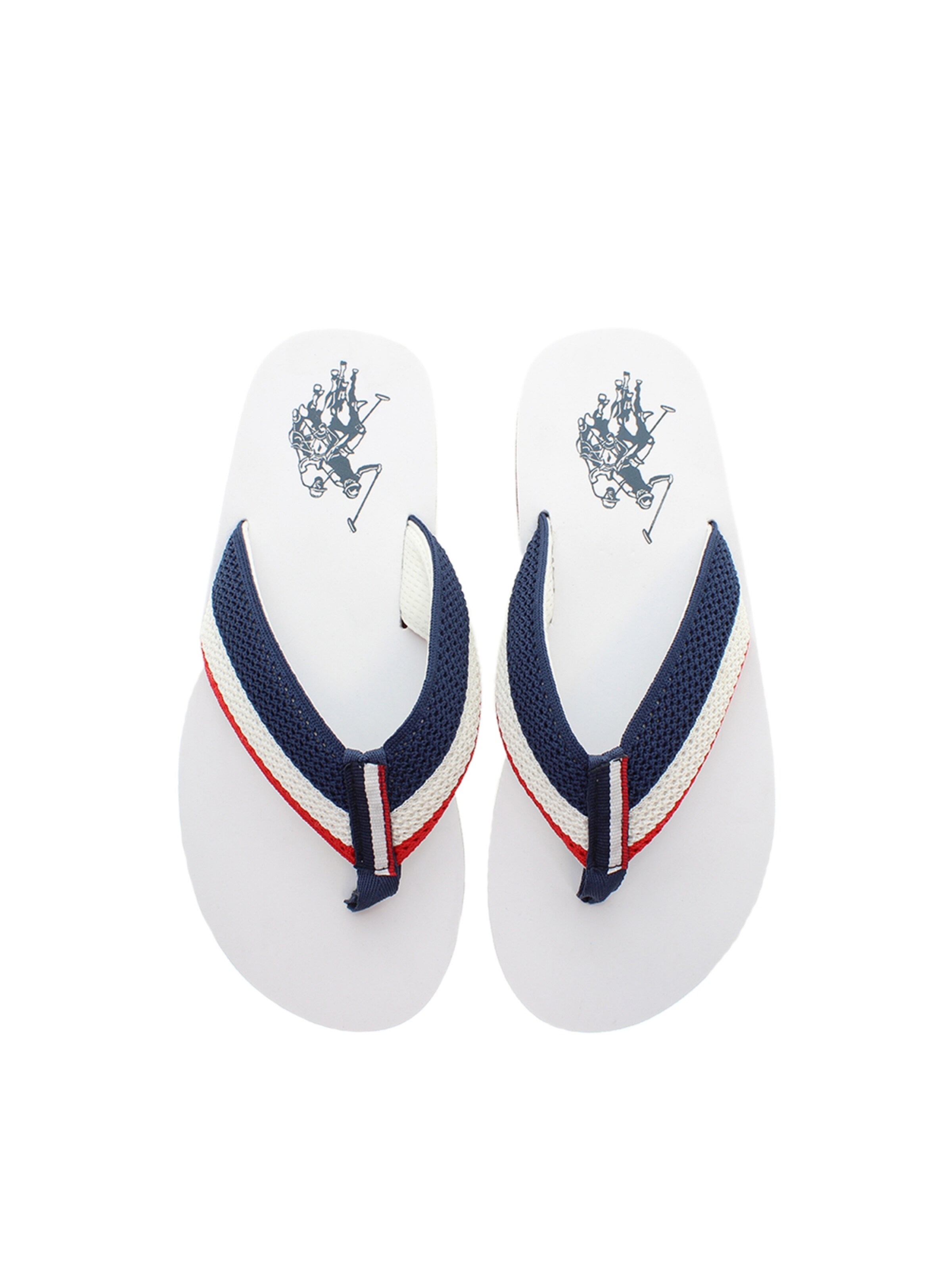 U.S. POLO ASSN. Zehentrenner 'Hank' in Weiß: Vorderseite