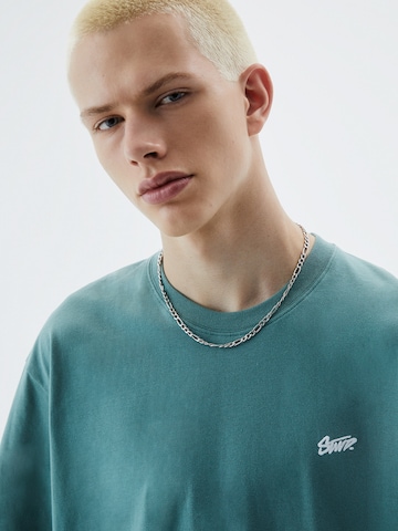 Pull&Bear Тениска в зелено