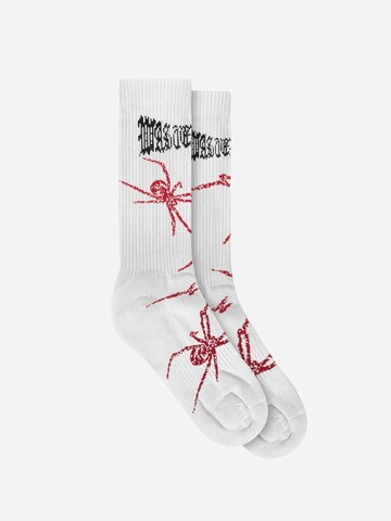 Wasted Paris - Calcetines 'Socks Phobia White' en blanco: frente