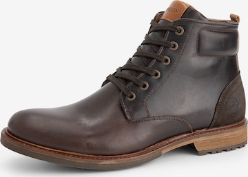 Travelin Lace-Up Boots 'Walton' in Brown: front