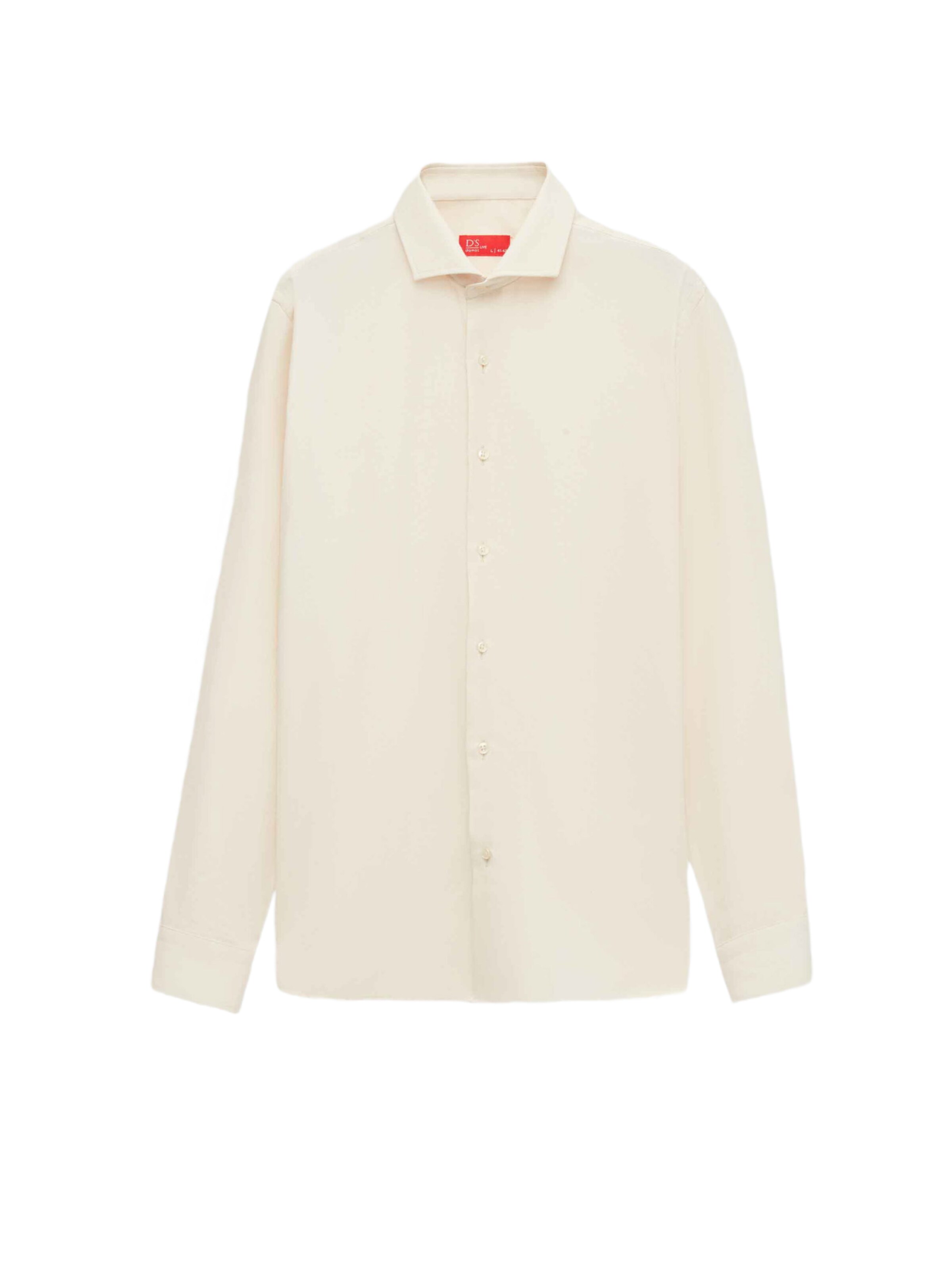 D’S Damat Regular fit Overhemd in Beige: voorkant