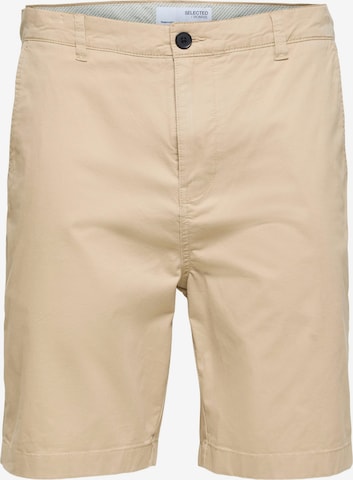 SELECTED HOMME Regular Chino Pants in Beige: front
