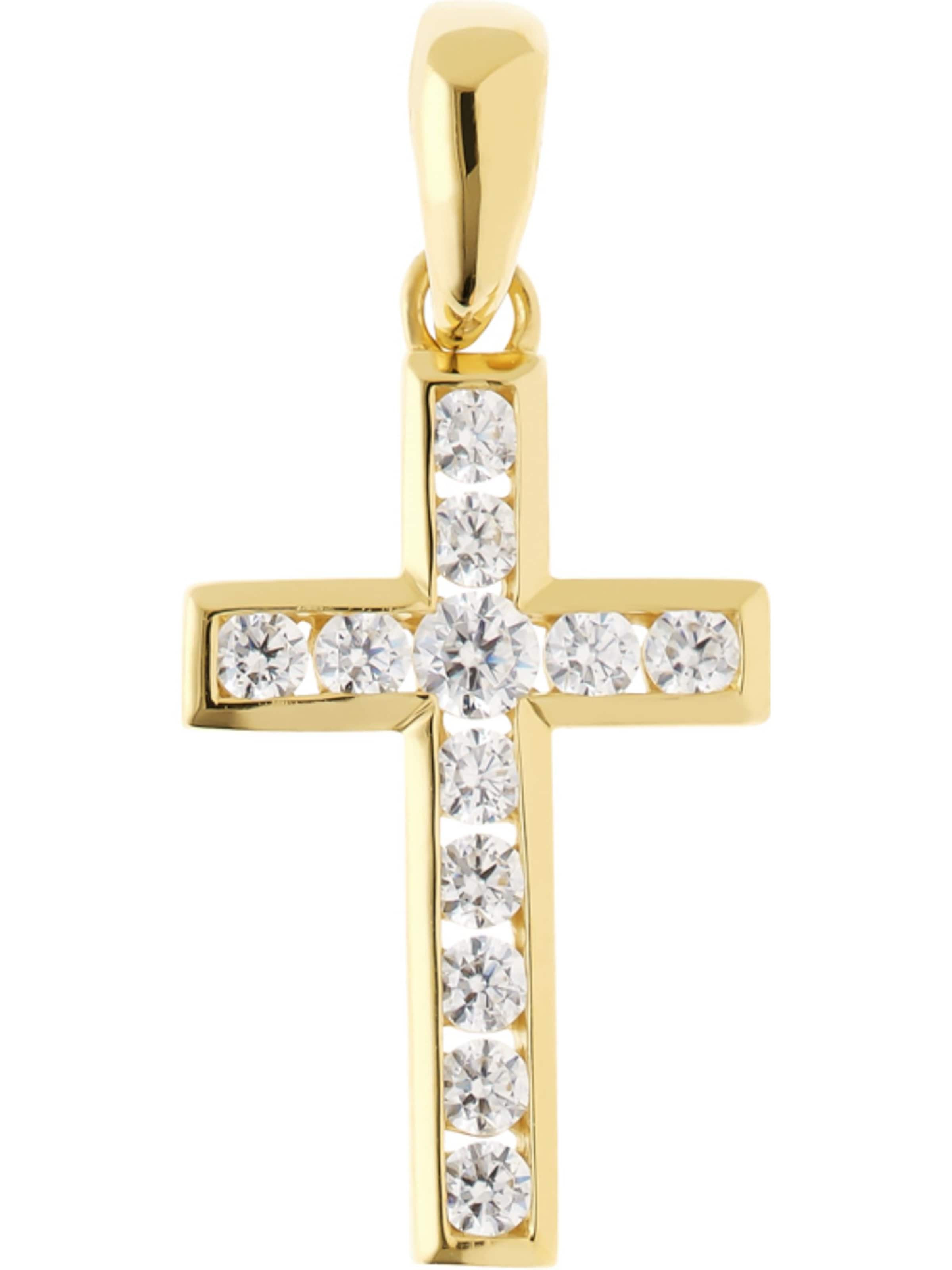 FAVS Anhänger in gold / transparent, Produktansicht