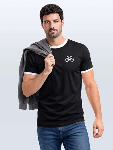 Neverless Shirt 'Fahrrad' in Black