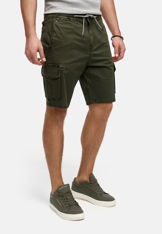 INDICODE JEANS Regular Cargo trousers 'Kews' in Green