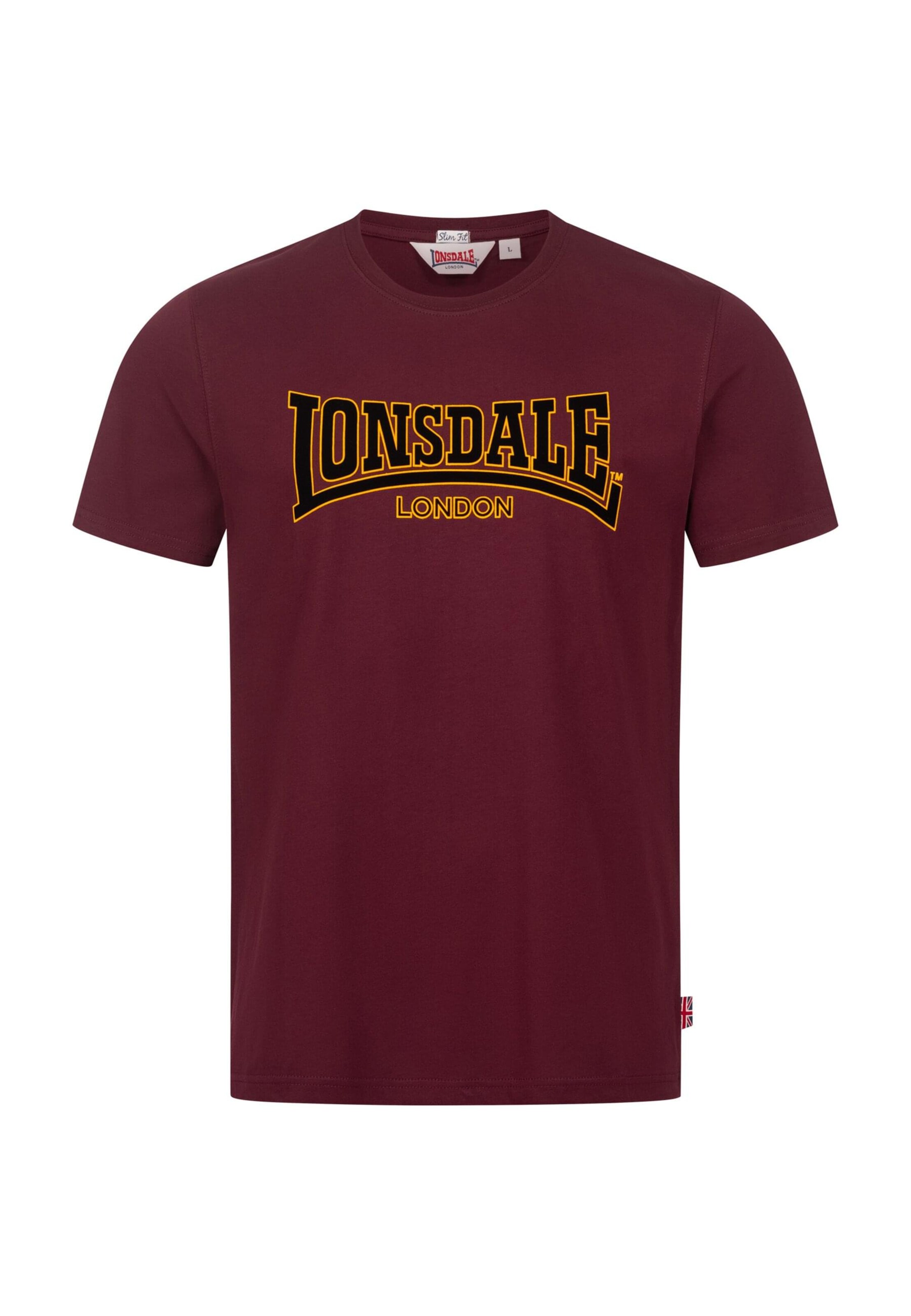 LONSDALE Shirt 'Classic' in Red: front