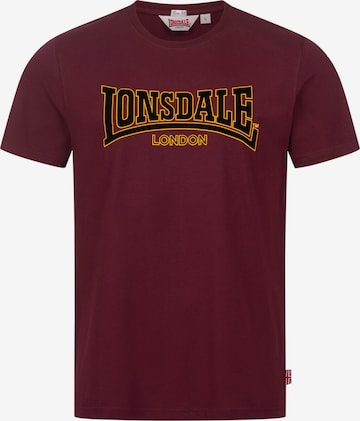 LONSDALE Shirt 'Classic' in Red: front