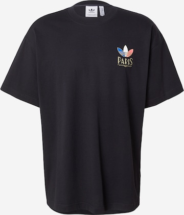 ADIDAS ORIGINALS Paita 'PARIS' värissä musta: etupuoli