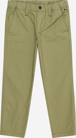 TOMMY HILFIGER Regular Broek in Groen: voorkant