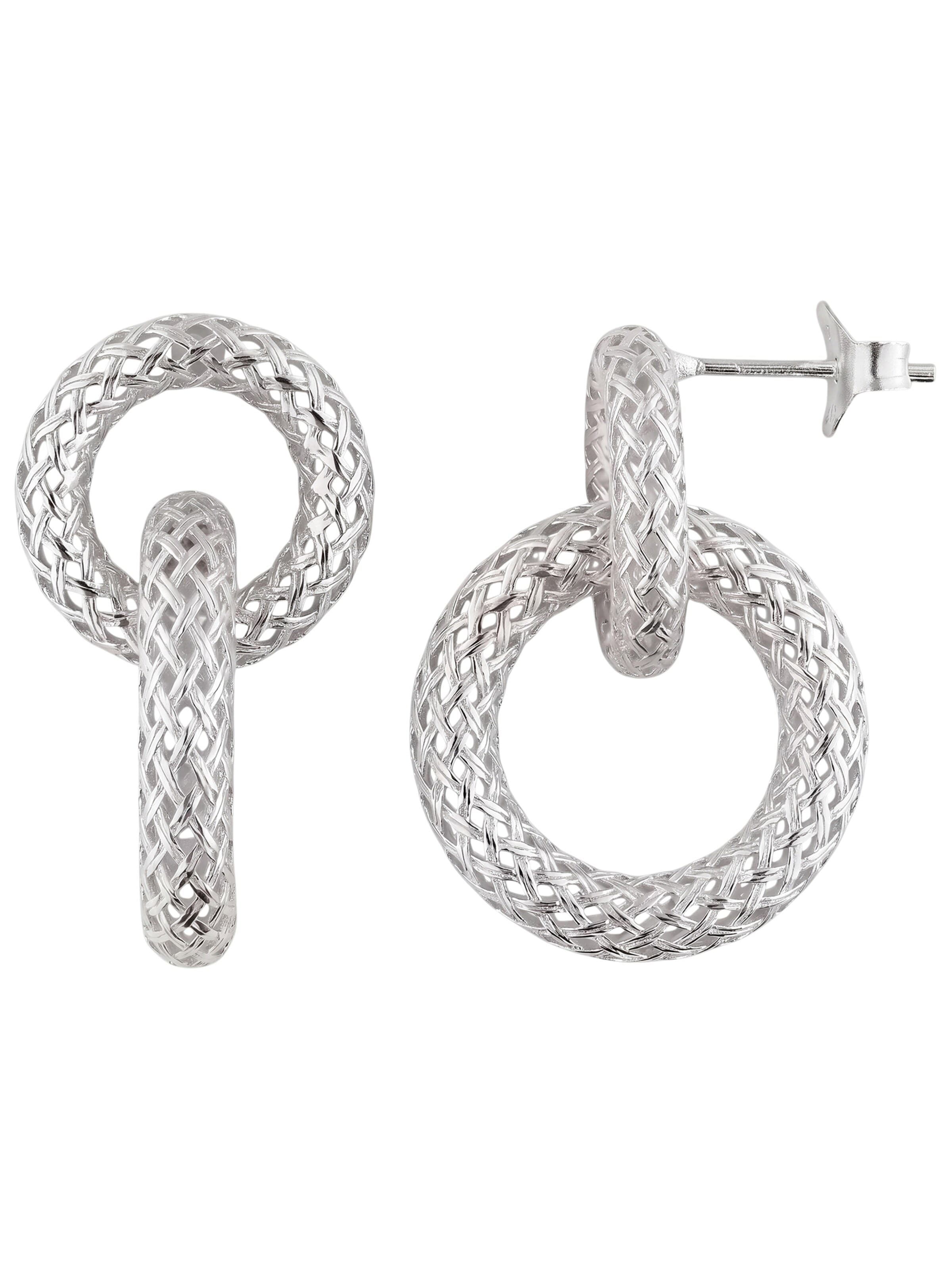 Jobo Earrings in Silver: front