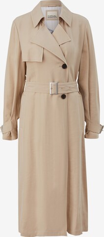 Manteau mi-saison comma casual identity en beige : devant