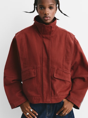Veste mi-saison 'PACIFIC' Pull&Bear en rose : devant