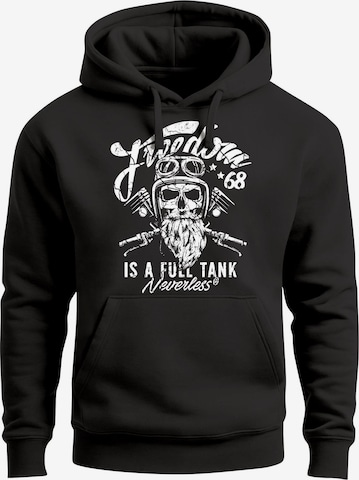 Neverless Sweatshirt 'Freedom' in Schwarz: Vorderseite