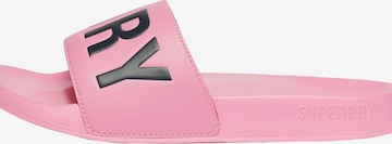 Claquettes / Tongs Superdry en rose : devant