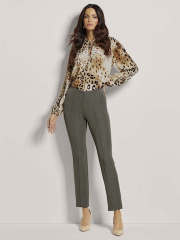 Coupe slim Pantalon MADELEINE en vert
