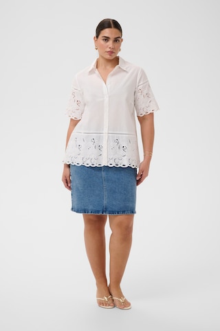 KAFFE CURVE Bluse 'KCtrudi' in Weiß