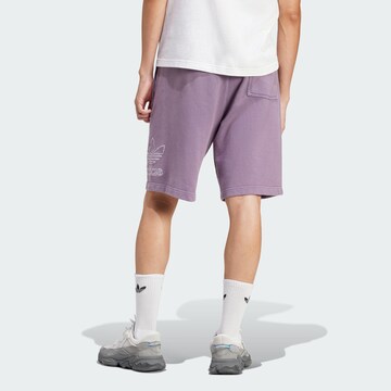 ADIDAS ORIGINALS Loosefit Shorts 'Adicolor Outline Trefoil' in Lila