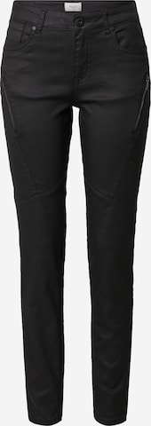 PULZ Jeans Slimfit Jeansy 'MAJA' w kolorze czarny: przód