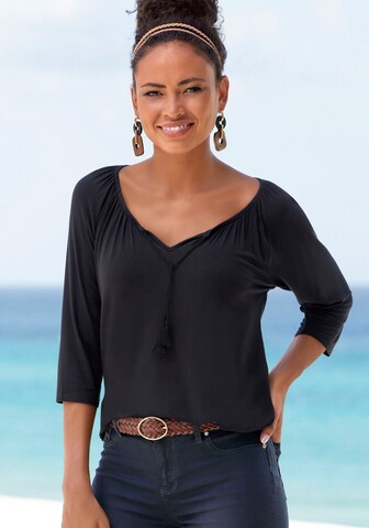 LASCANA Shirt in Brown: front