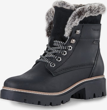 Tamaris Schnürstiefelette in Schwarz: Vorderseite