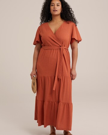 WE Fashion Dress in Orange: front