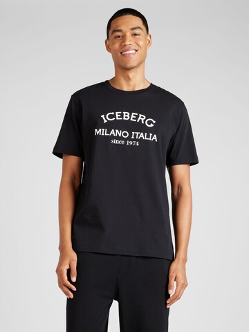 ICEBERG T-Shirt in Schwarz: Vorderseite