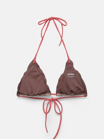 Pull&Bear Triangel Bikinitop in Rot