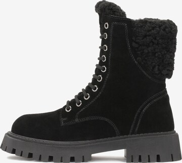 Kazar - Botines con cordones en negro: frente