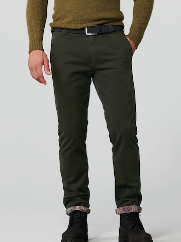 Meyer Hosen Regular Chino Pants in Green: front