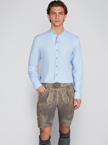 SPIETH & WENSKY Slim fit Klederdracht overhemd 'Hilko' in Blauw: voorkant