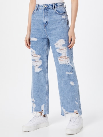 Wide leg Jeans de la ONLY pe albastru: față