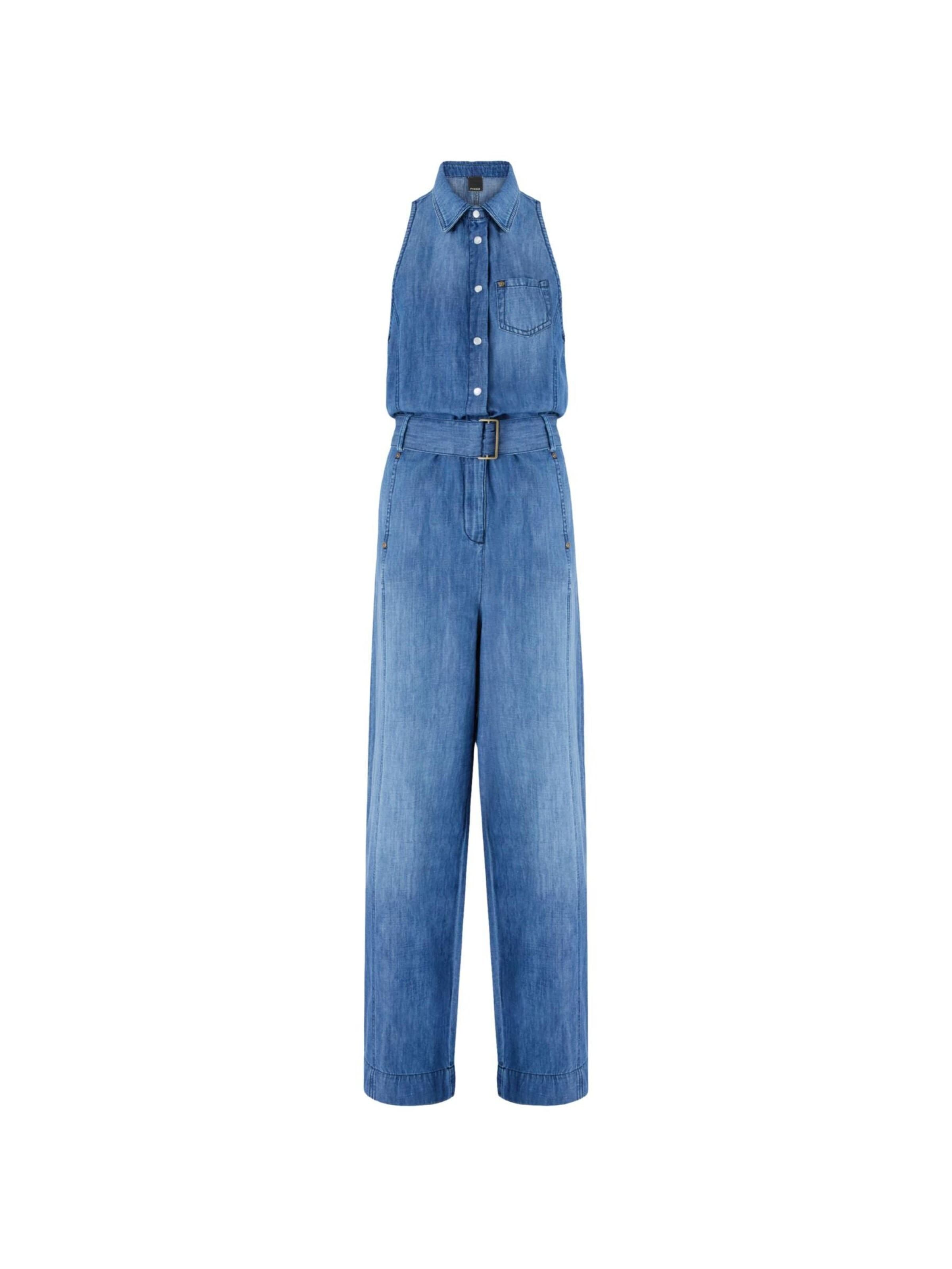 PINKO Joggingpak 'PINKO VISIONE TUTA LIGHT DENIM COTONE LINO TUTA' in Blauw: voorkant