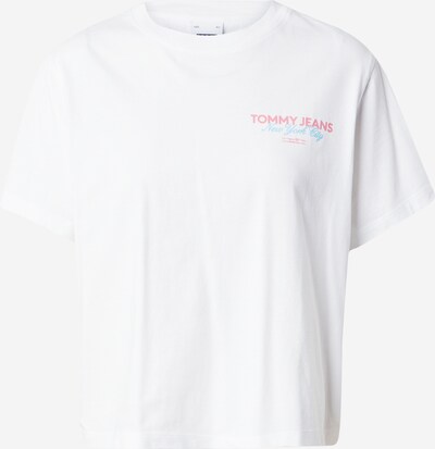 Tommy Jeans T-shirt 'ESSENTIAL' en bleu clair / rosé / blanc, Vue avec produit