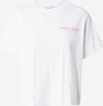 balta Tommy Jeans Marškinėliai 'ESSENTIAL': priekis