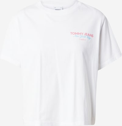 Tommy Jeans T-shirt 'ESSENTIAL' en bleu clair / rosé / blanc, Vue avec produit
