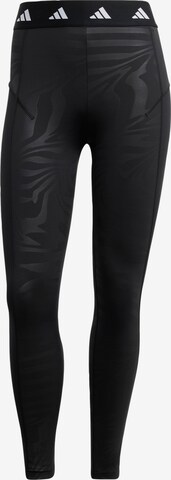 ADIDAS PERFORMANCE - Skinny Calças de desporto em preto: frente