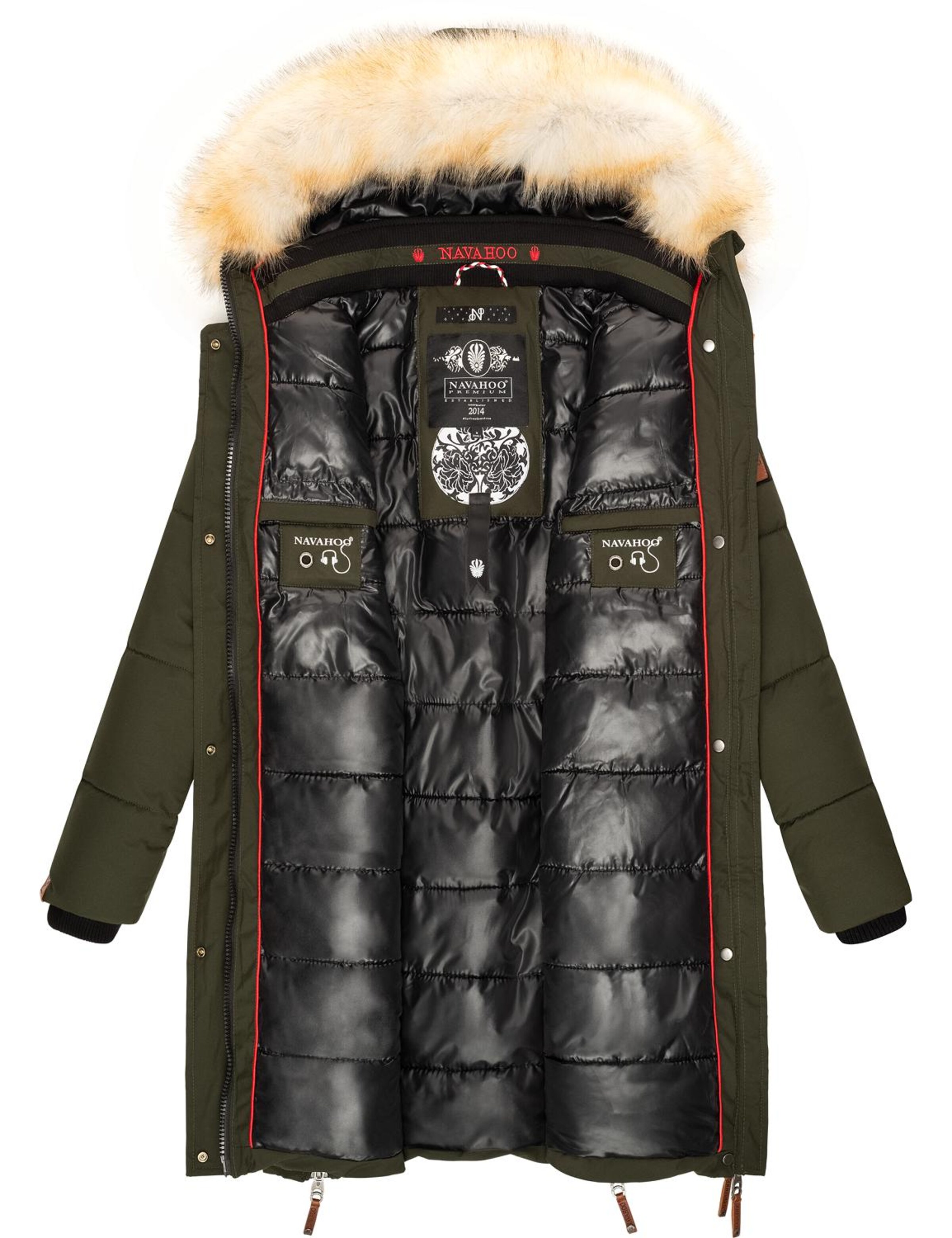 NAVAHOO Mantel 'Halina' in Grün