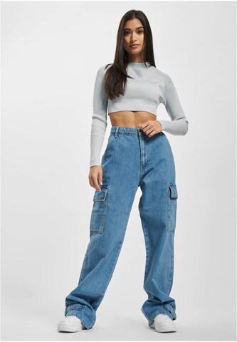 DEF Loosefit Cargojeans i blå