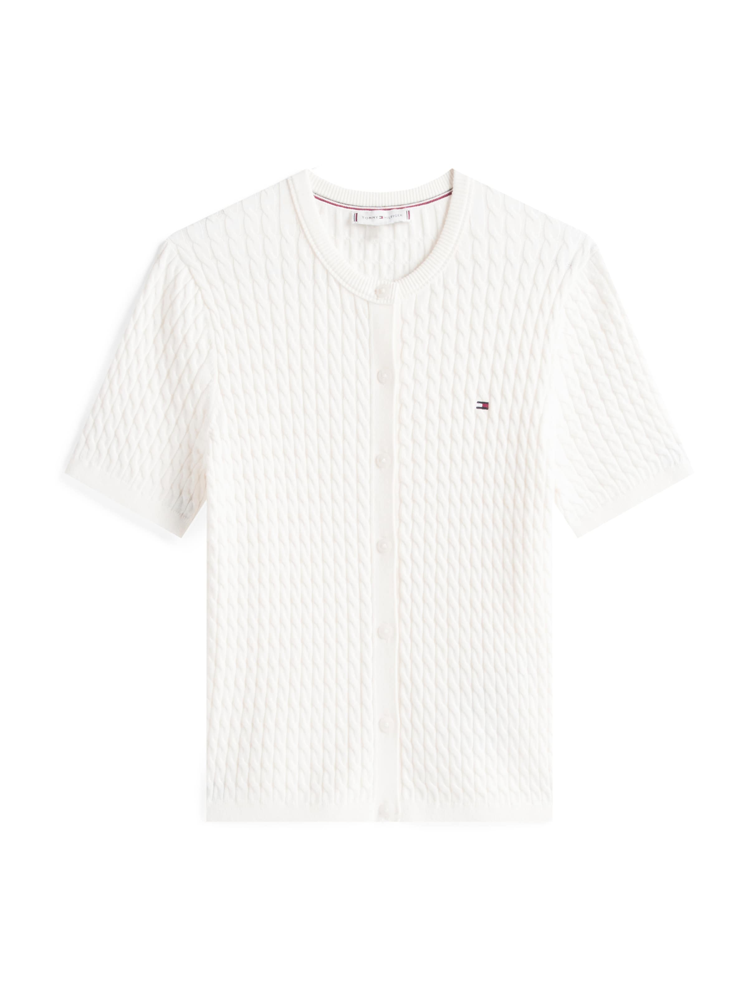 TOMMY HILFIGER Strickjacke in Weiß: Vorderseite