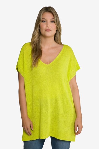 Pull-over Ulla Popken en jaune : devant