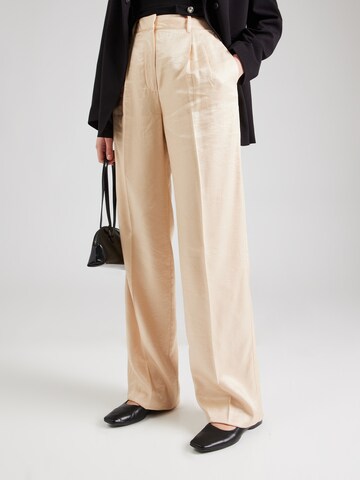 GUESS Wide leg Pleat-Front Pants 'CAMILLE' in Grey: front