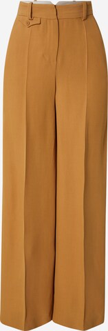 LeGer Premium Wide leg Trousers with creases 'Anja' in Beige: front