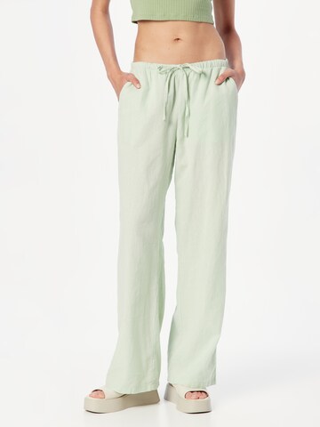 Gina Tricot Wide leg Trousers 'Dina' in Green: front
