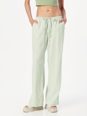 Gina Tricot Wide leg Broek 'Dina' in Groen: voorkant