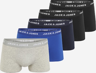 JACK & JONES Boxers em navy / azul real / cinzento claro / preto / branco, Vista do produto