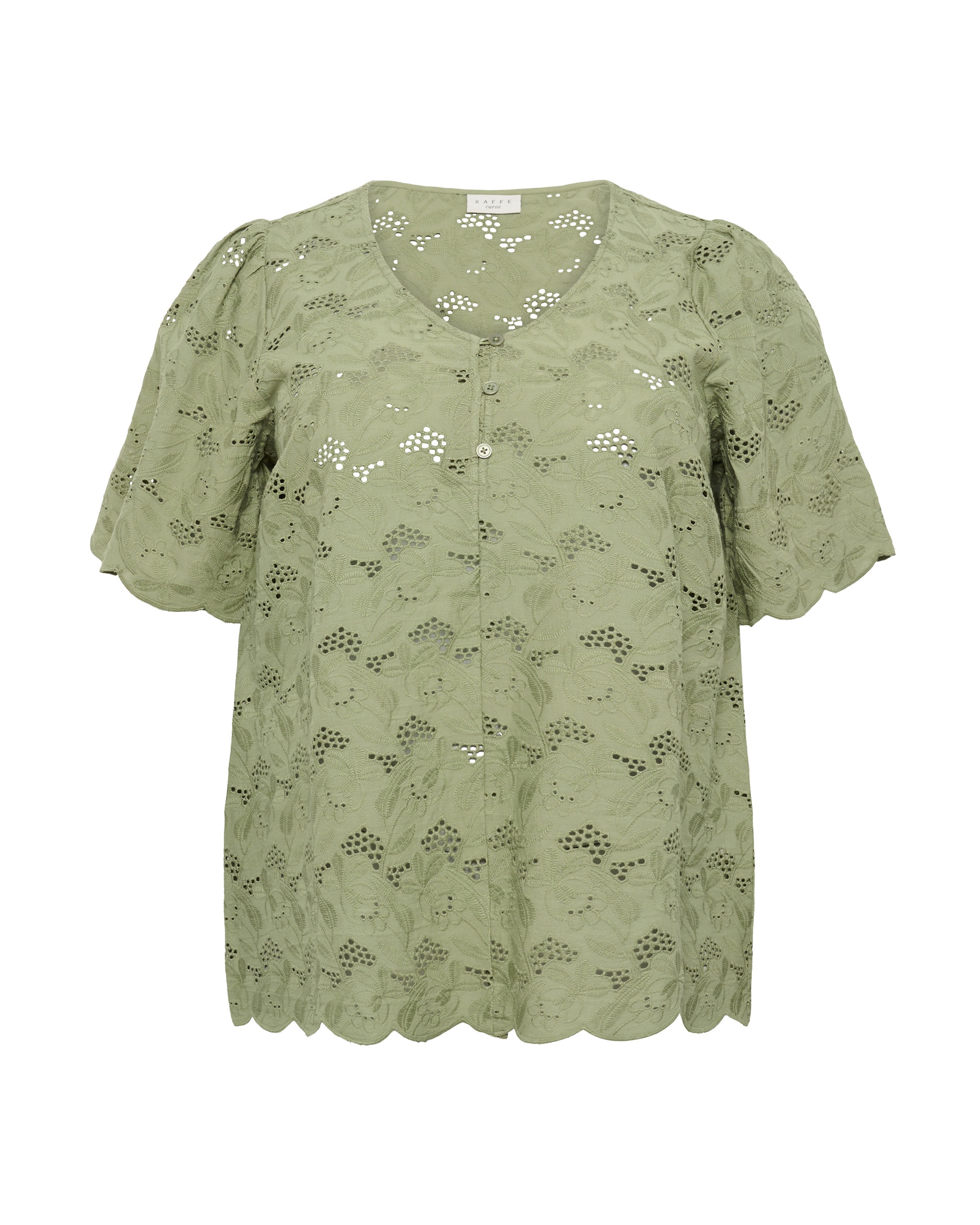 Chemisier 'KCtiara' KAFFE CURVE en vert : devant