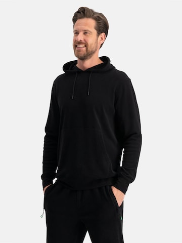 Bamboo basics Sweatshirt 'Lounge hoodie Boas' in Zwart