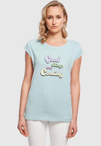 Merchcode Shirt 'Good Things' in Blue: front